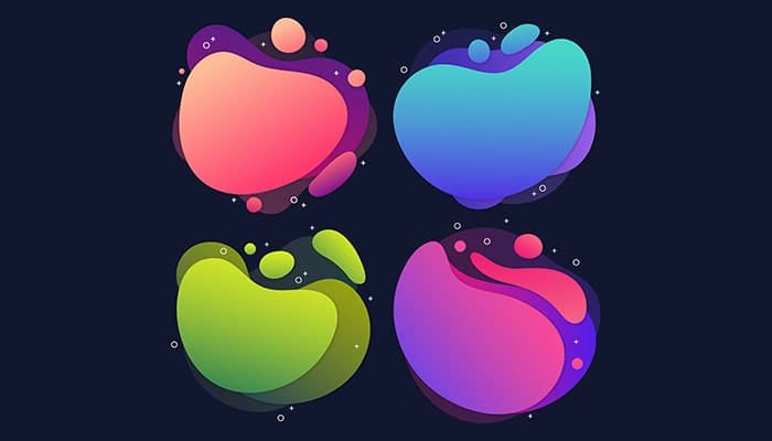 وکتور مجموعه شیپ و اشکال رنگارنگ