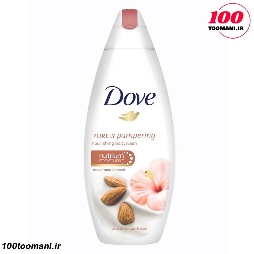شامپو بدن کرمی بادام و گل بامیه داو مدل Purely Pampering حجم 500 میل