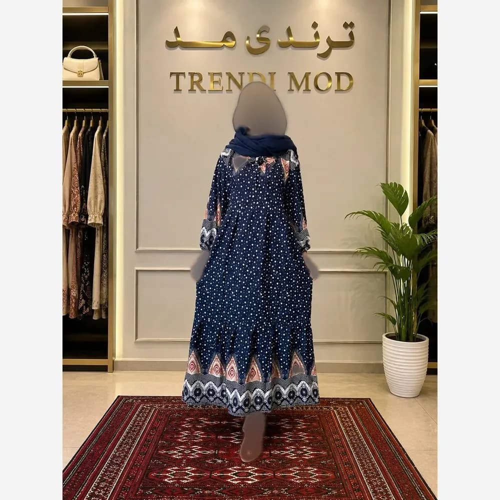 ساحلی نخی طرح دار توپ توپی فری سایز — تصویر ۳