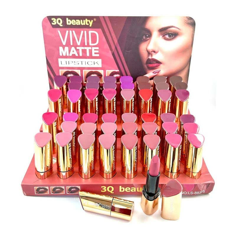 پک 24 عددی رژ لب جامد ماتیکی 3qbeauty کد 88385