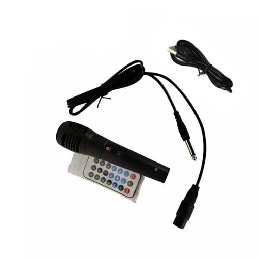 اسپیکر بلوتوثی با میکروفن و کنترل و رقص نور قابل حمل شارژی مدل JH8202 — تصویر ۳