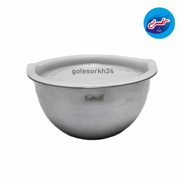 سرویس لگن استیل 5تکه دردار سفید — تصویر ۵