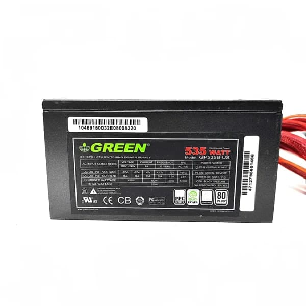 پاور 535 وات گرین مدل Green GP535B-US 535W (استوک) — تصویر ۲