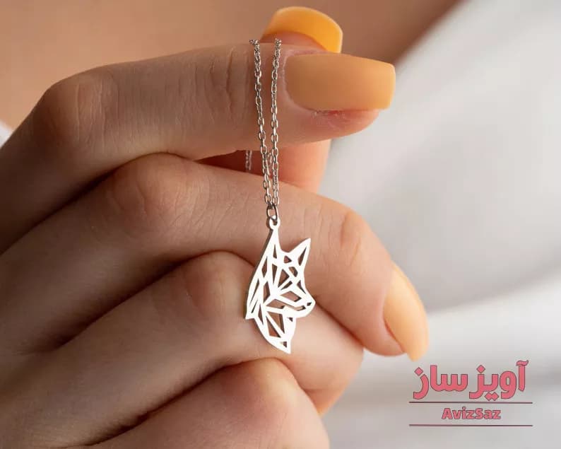 گردنبند گربه هندسی کد 101782