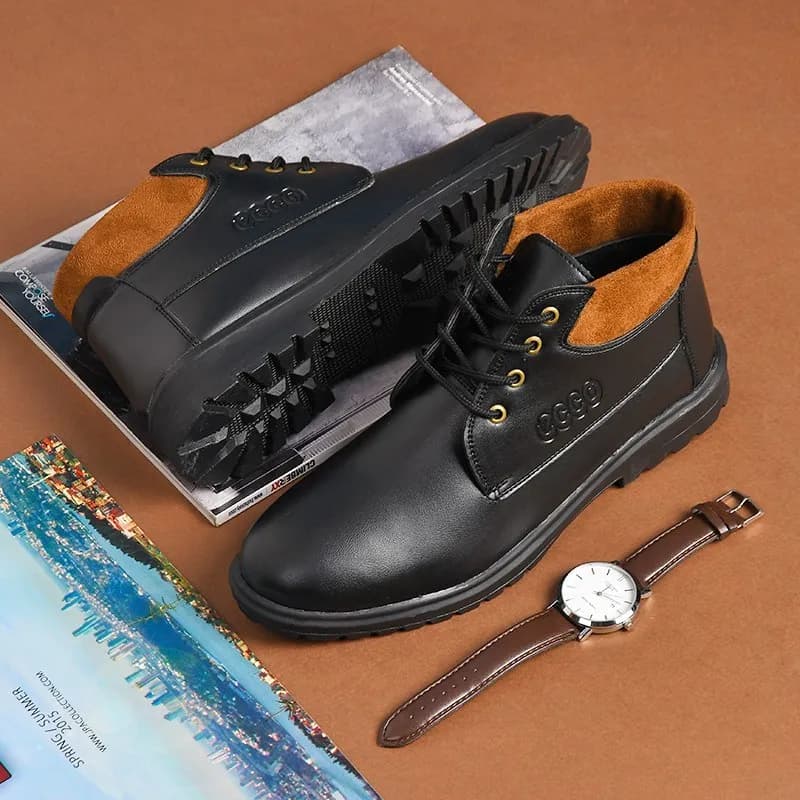 کفش نیم بوت مردانه Ecco مدل Black |زیره PVC مرغوب| سبک و راحت | طراحی ایدهآل اسپرت و زیبا|4 قسطی✅ — تصویر ۳