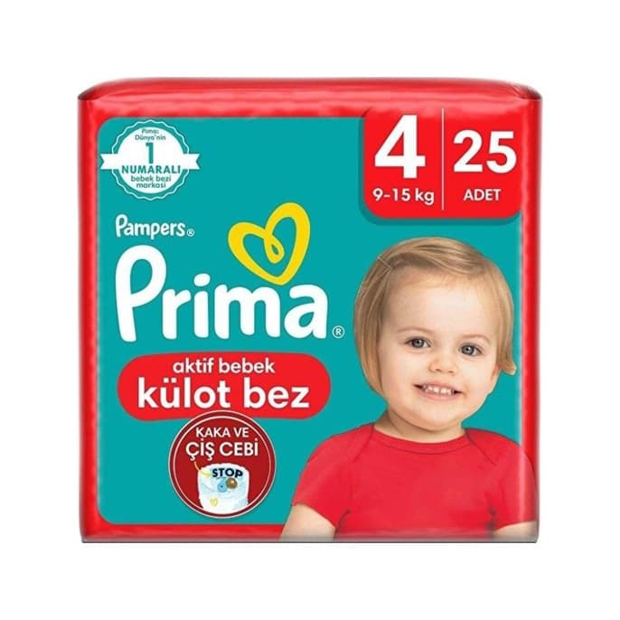 پوشک شورتی 25 عددی پریما سایز چهار لهستانی