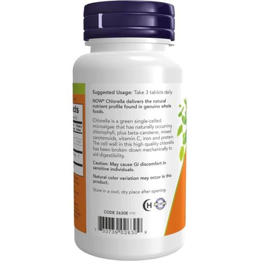 کلرلا ناو 1000 میلی گرم 60 عدد NOW Chlorella — تصویر ۵