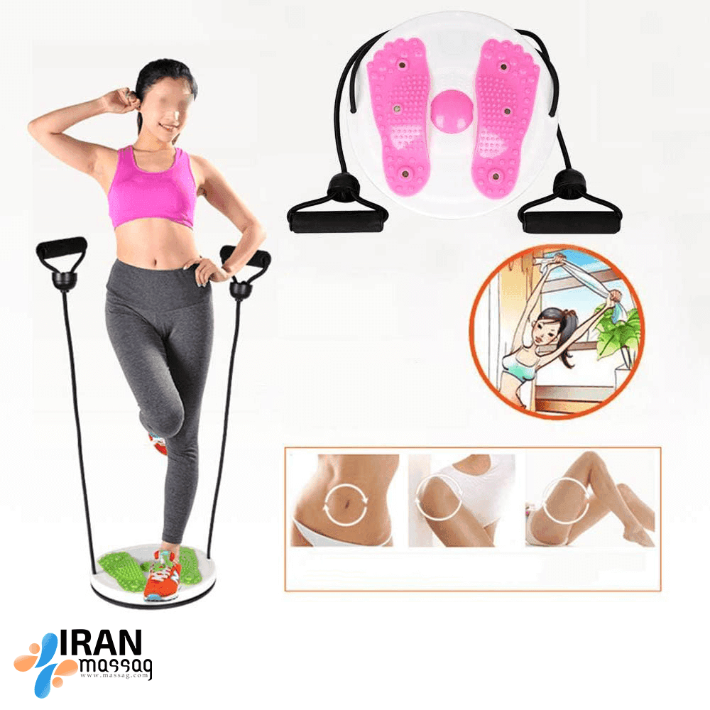 دیسک چرخشی تناسب اندام طناب دار { با دسته } مدل XJ001 — تصویر ۳