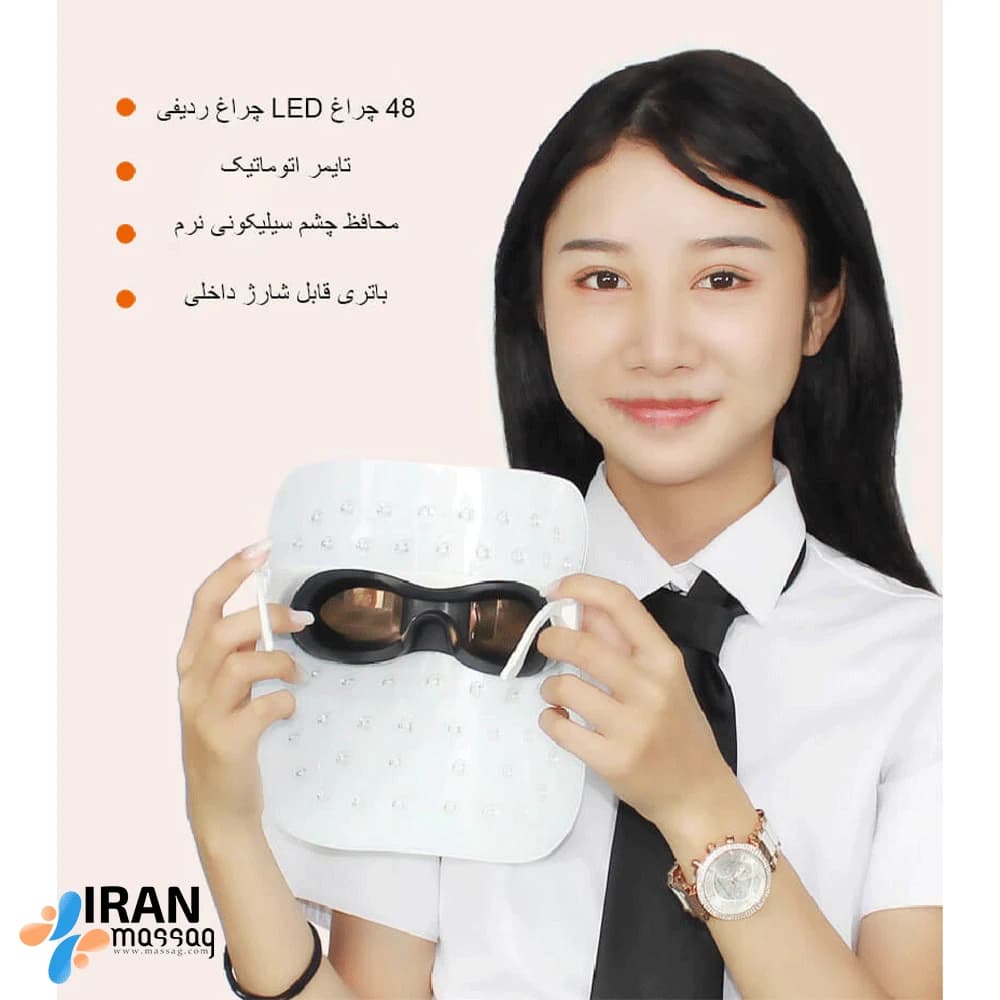 ماسک LED آیجویر JZC-K13 | جوانسازی، درمان آکنه و روشنکننده — تصویر ۴