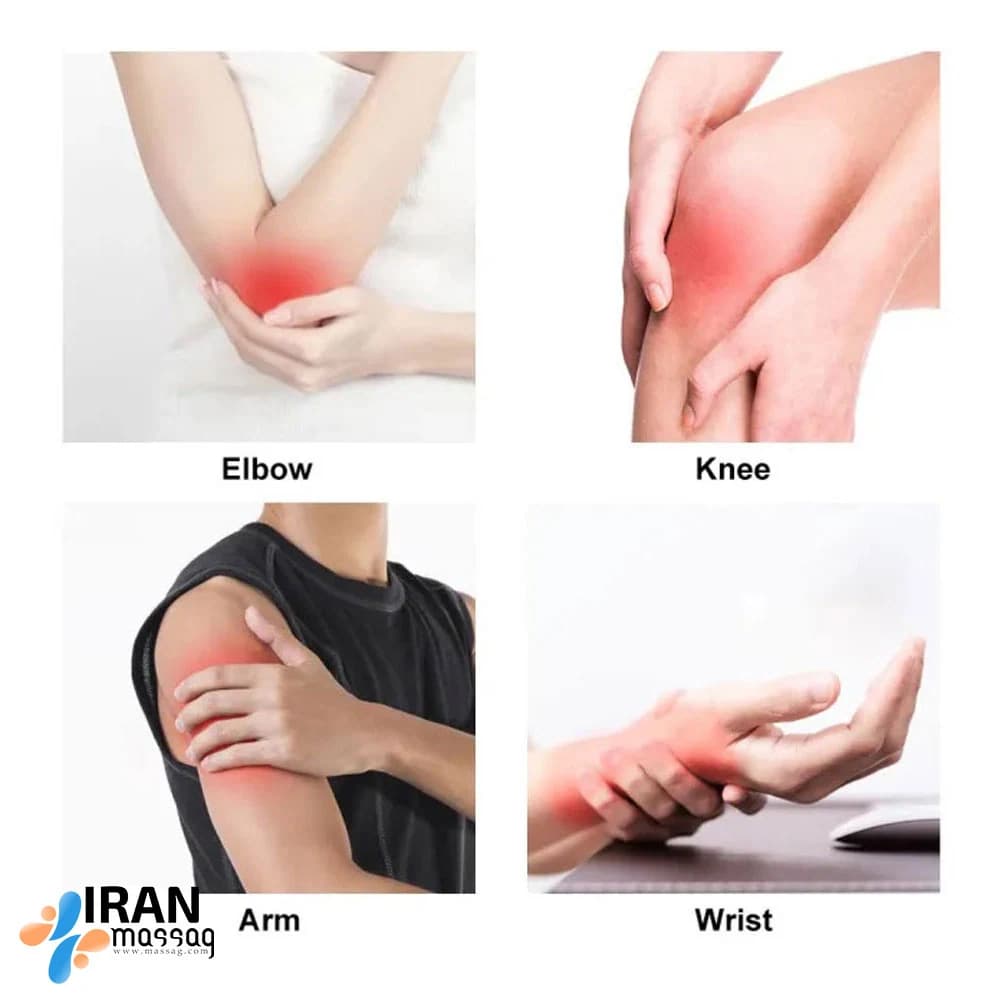 ماساژور زانو آیجویر مدل 118D: تسکین پیشرفته درد زانو با مادون قرمز، ویبره و فشار هوا — تصویر ۲