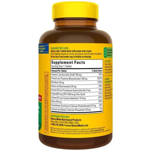 سوپر ب کمپلکس نیچرمید Nature Made Super B-Complex with C Tablets — تصویر ۲