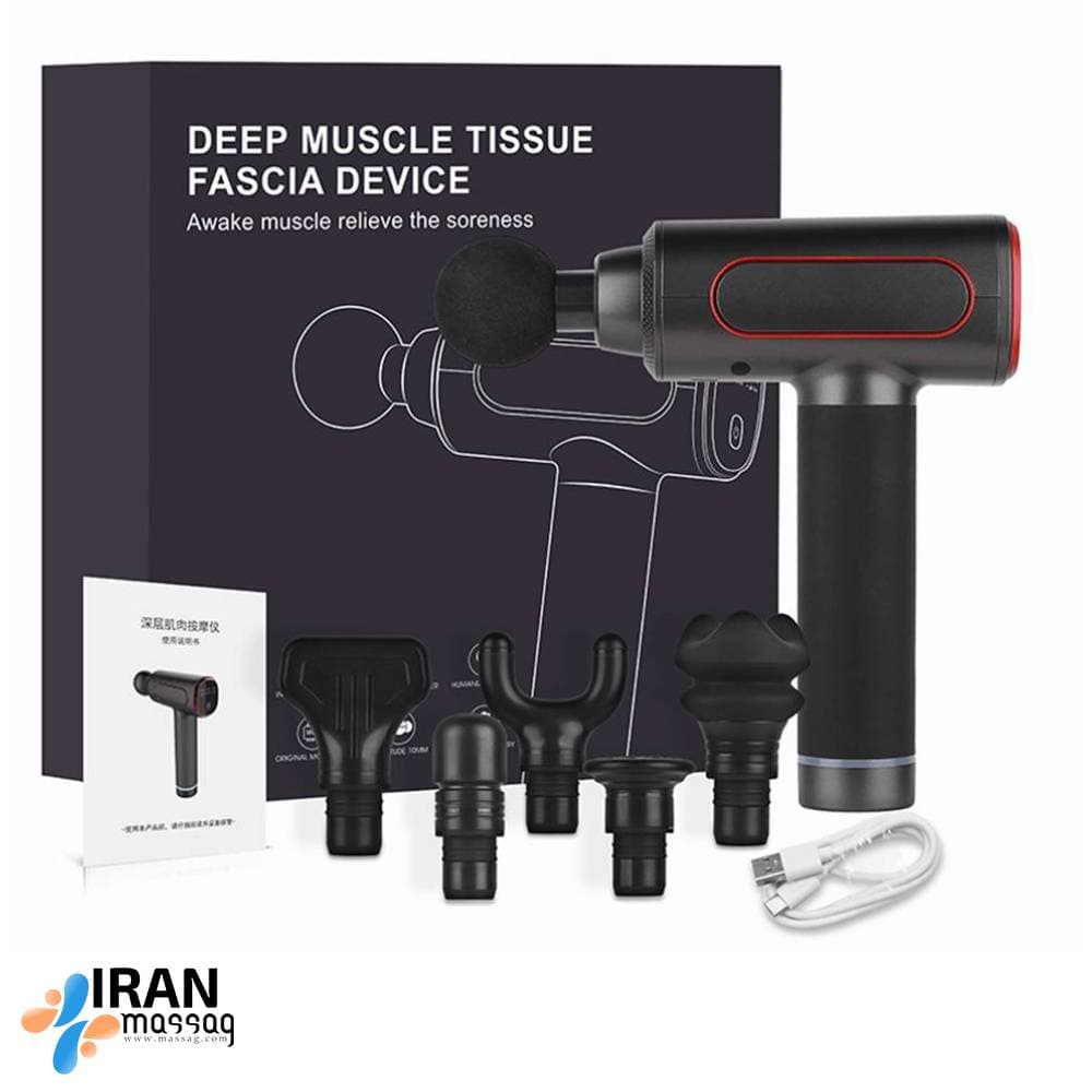 ماساژور تفنگی آیجویر مدل ST-801 | با موتور براشلس، باتری ۶ ساعته و ۶ حالت ماساژ حرفه‌ای — تصویر ۳