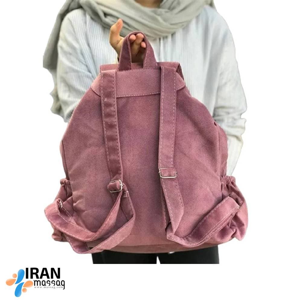 کوله پشتی طرح پاپیونی | جنس مخمل با طراحی شیک — تصویر ۳