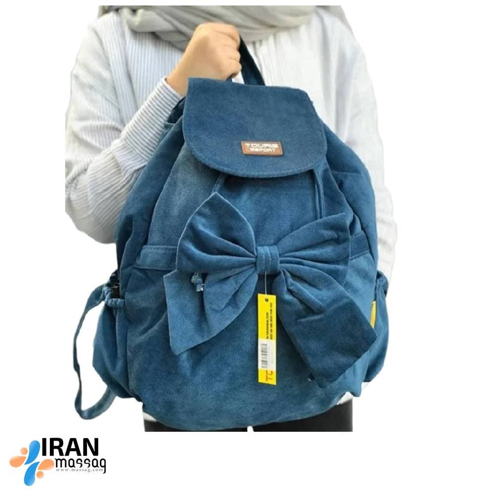 کوله پشتی طرح پاپیونی | جنس مخمل با طراحی شیک — تصویر ۴