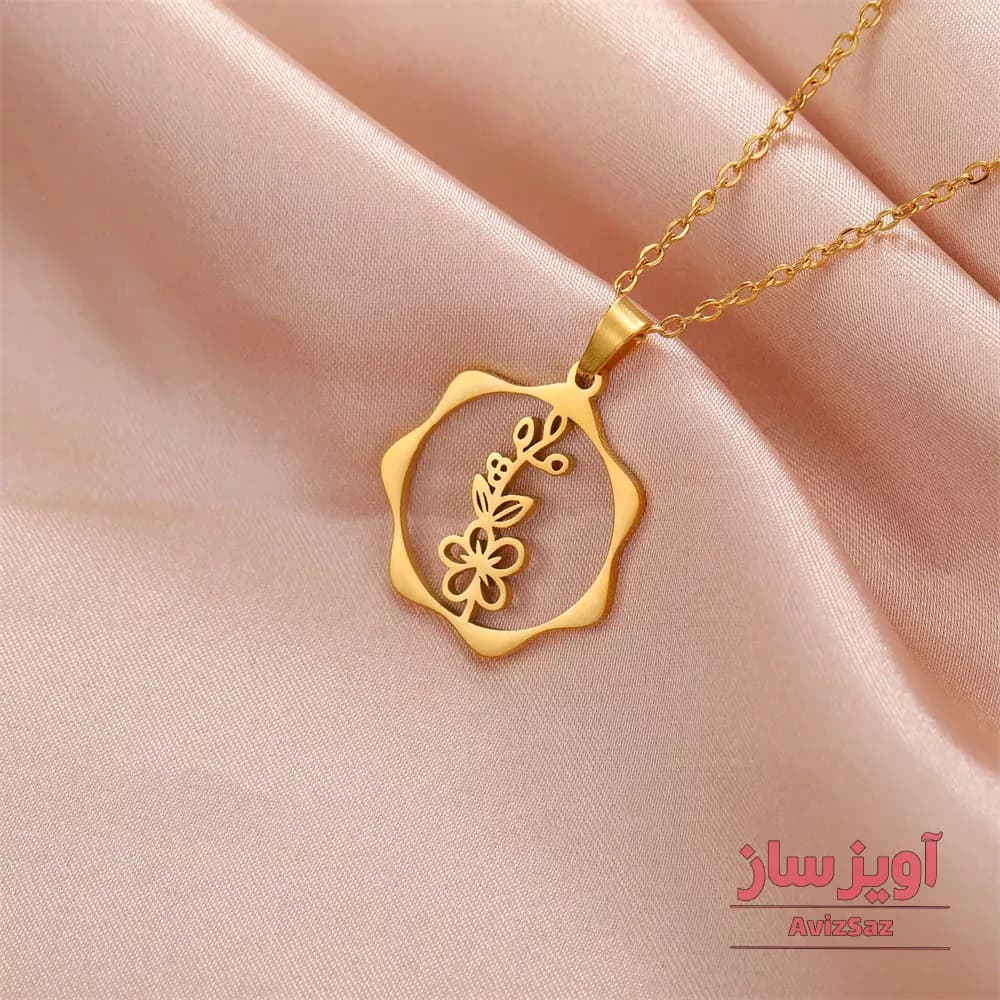گردنبند گل زالزالک کد 101717