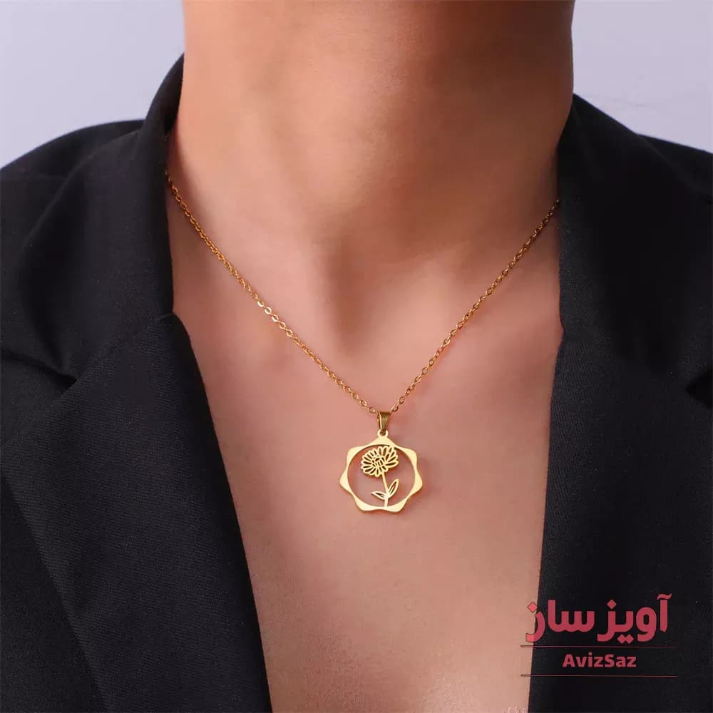 گردنبند گل کد 101710