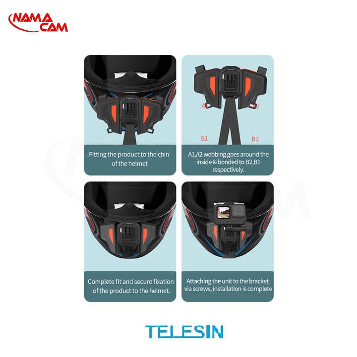 فک بند کلاه ایمنی موتورسیکلت – تلسین MT2 — تصویر ۶