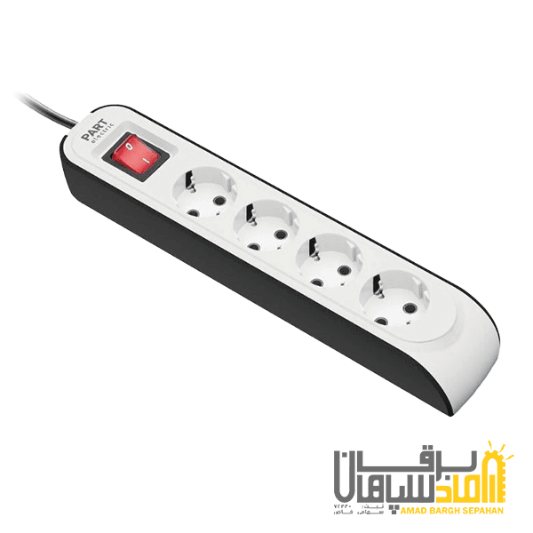 محافظ چهار خانه ارت دار با کلید و کابل 3 متری – پارت الکتریک