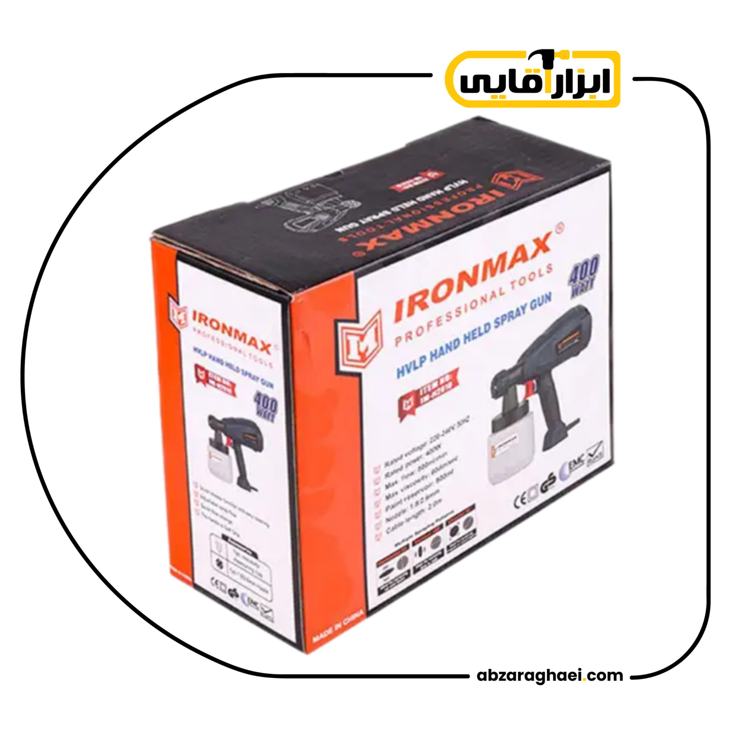 پیستوله برقی آیرون مکس 400 وات مدل IM-FH2010 — تصویر ۴