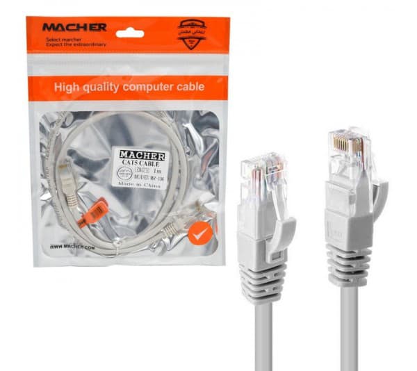 کابل شبکه 2 متری Macher MR-107 CAT5 — تصویر ۲