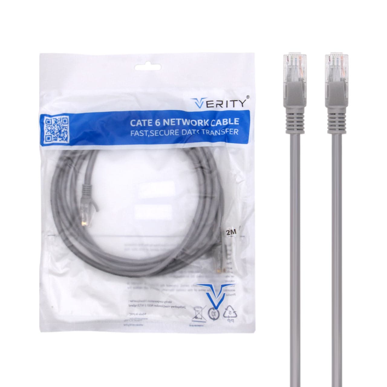 کابل شبکه 2 متری VERITY مدل CAT6 — تصویر ۲