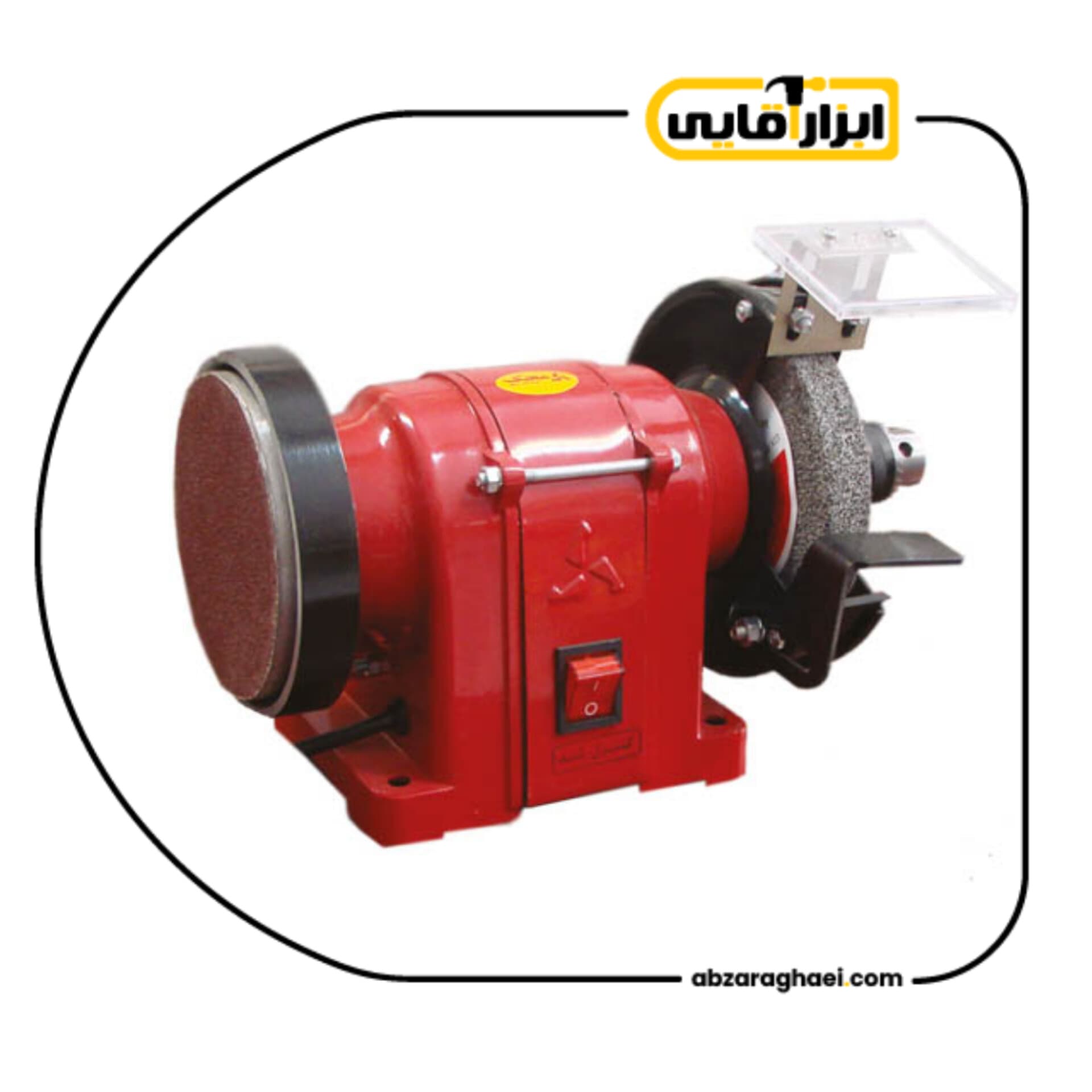 دستگاه سنگ سنباده ۱۲۵ میلیمتر با سه نظام و صفحه سنباده محک مدل DGD-125/2