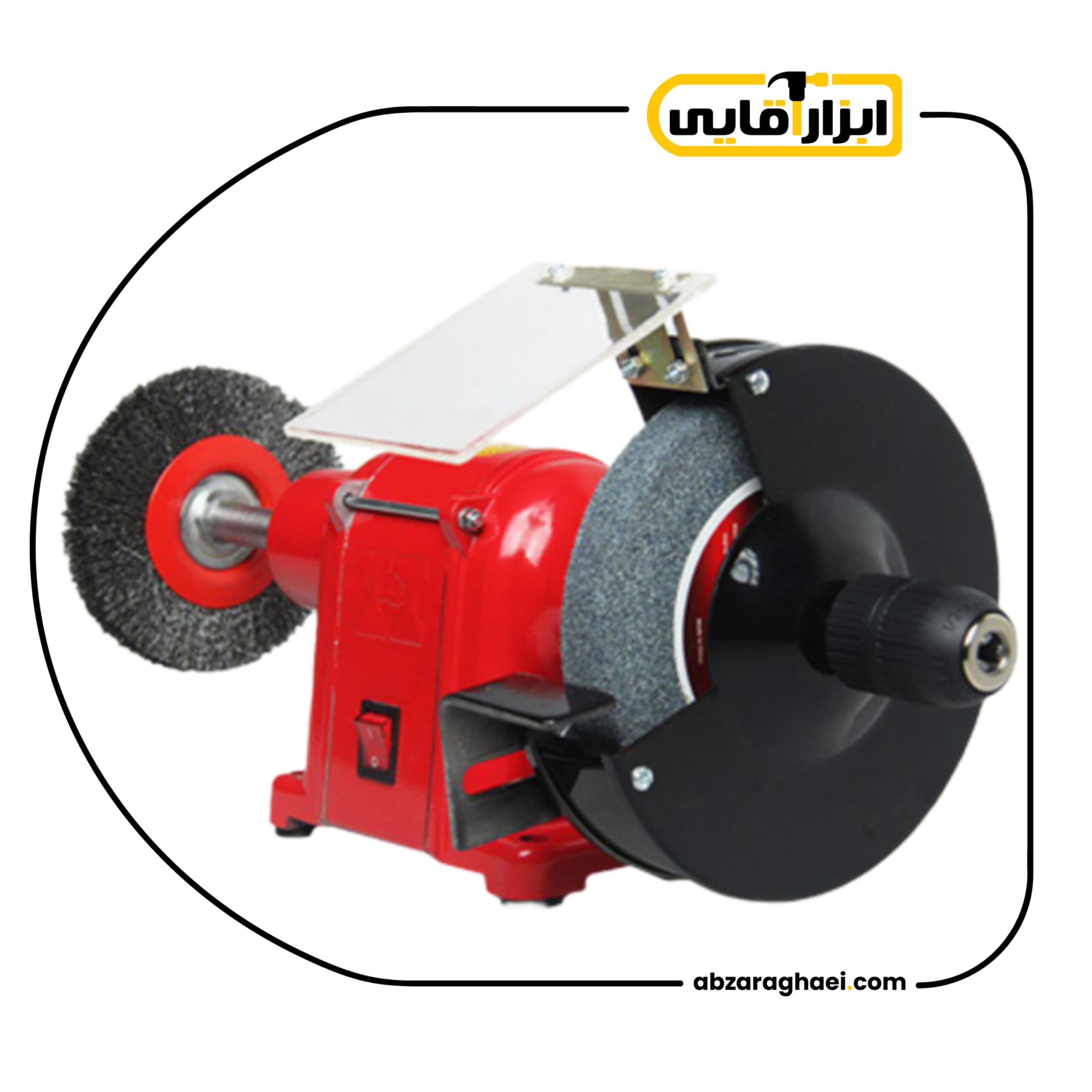 دستگاه سنگ سنباده ۱۷۵ میلیمتر با سه نظام و شفت بلند محک BGD-175