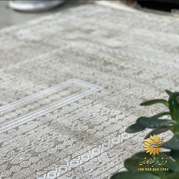 فرش نئوکلاسیک نسکافه ای 700 شانه اکرولیک 71216nw — تصویر ۲