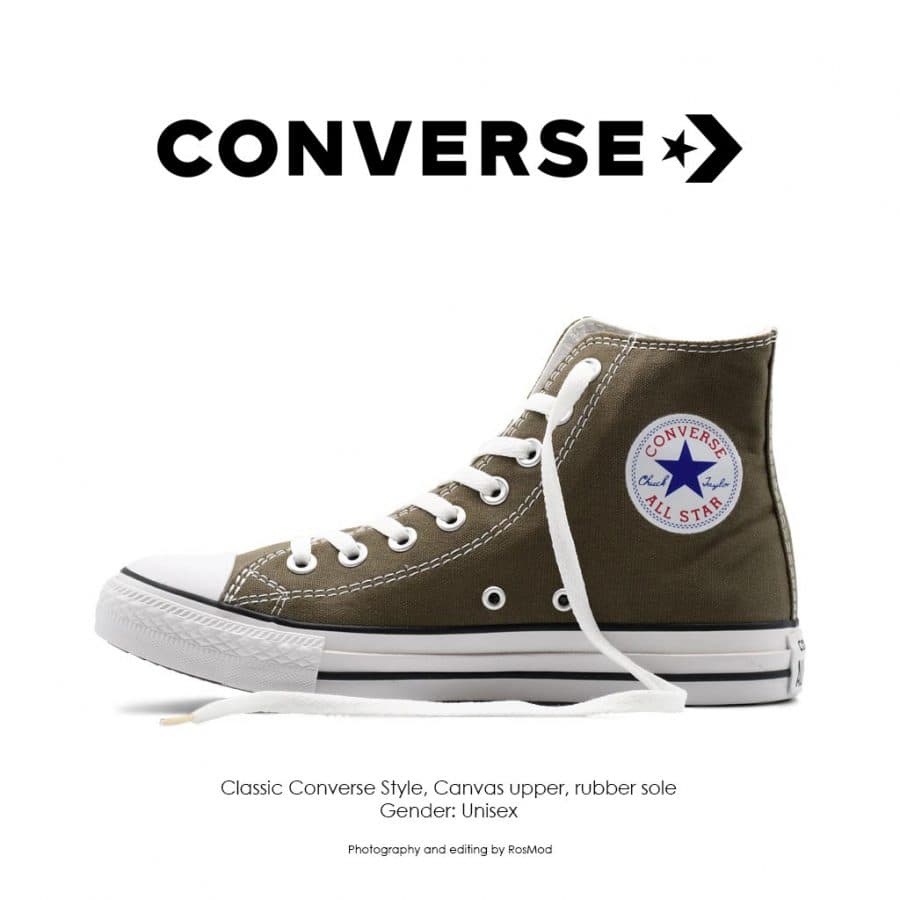 کتانی کانورس آل استار – Chuck Taylor All-Stars High Top Olive