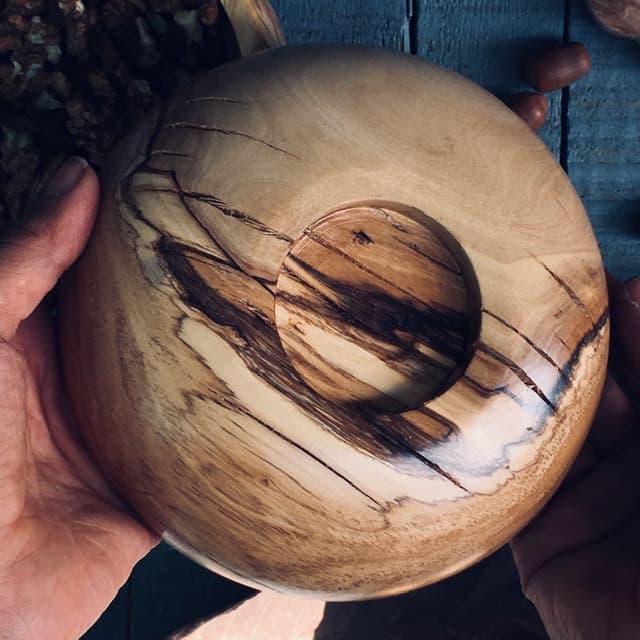 کاسه چوبی کد 514 — تصویر ۴