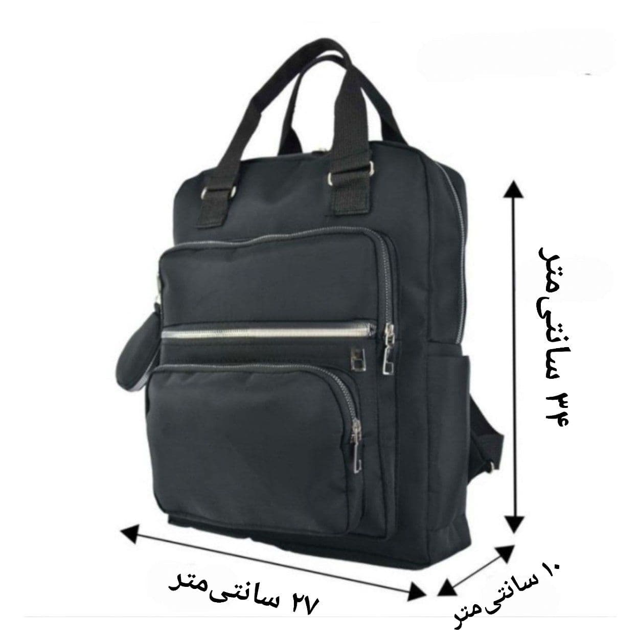 کوله پشتی زنانه مدل دانشجویی کد M1 — تصویر ۵