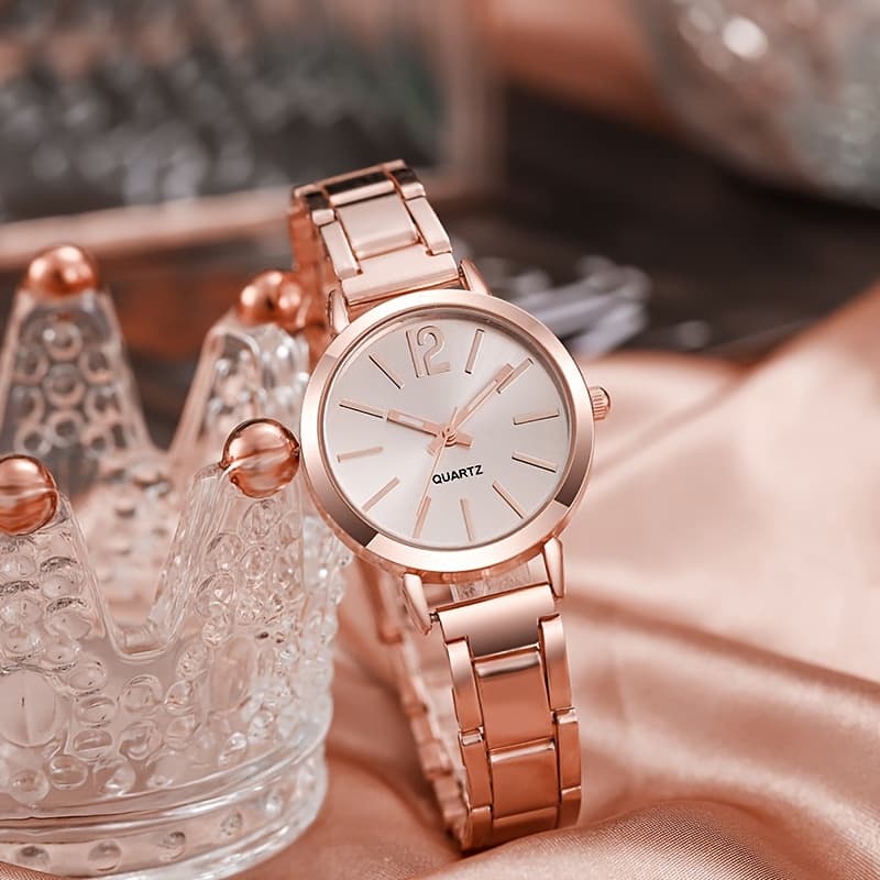 ست ساعت مچی عقربه‌ای کوارتز و دستبند زنانه مدل 429-1 R — تصویر ۳