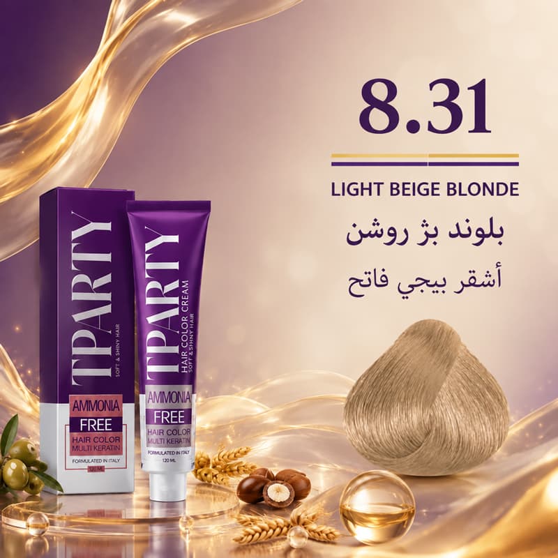 رنگ مو تی‌پارتی 8.31 | بلوند بژ روشن (بدون آمونیاک)