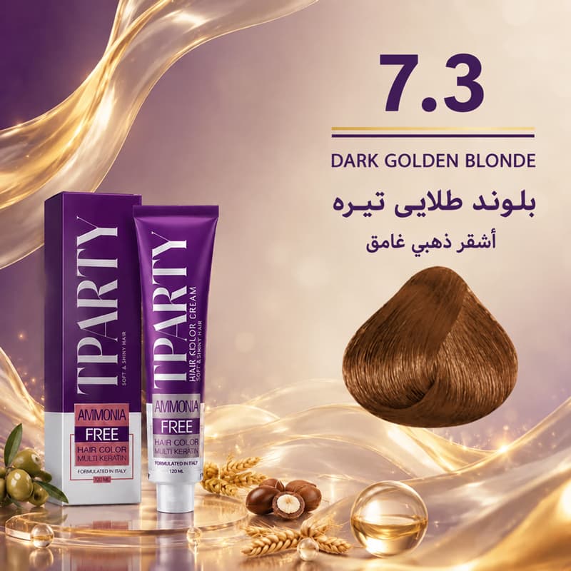 رنگ مو تی‌پارتی 7.3 | بلوند طلایی تیره (بدون آمونیاک)