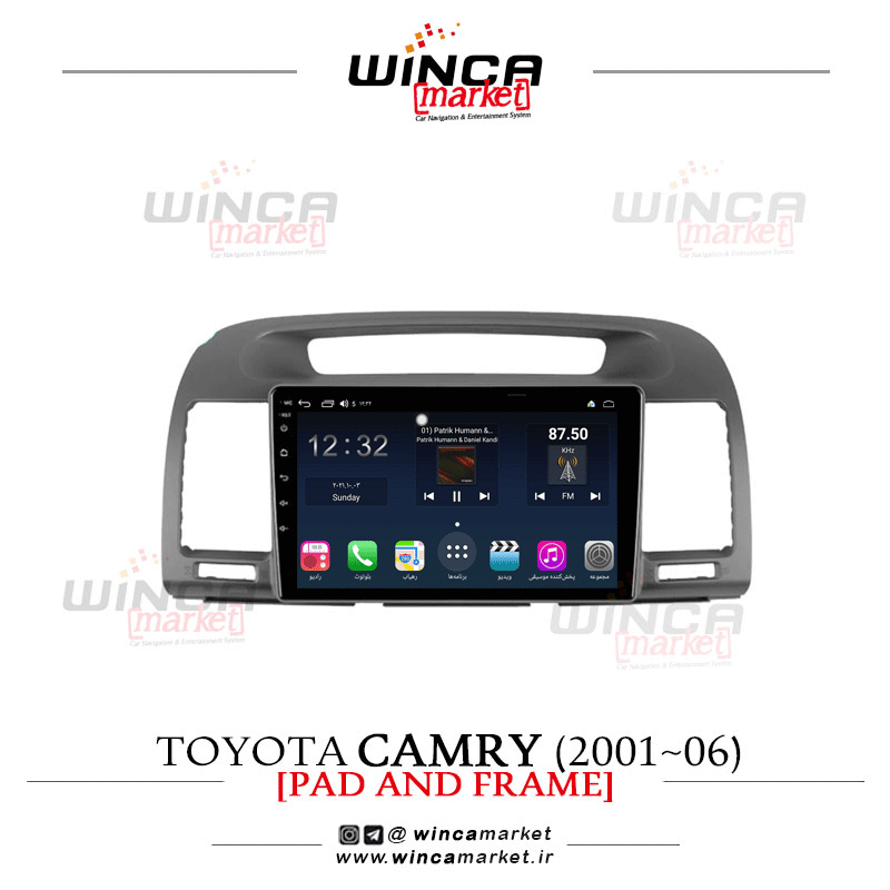 مانیتور اندروید تویوتا کمری 2001-06 برند وینکا WINCA سری H