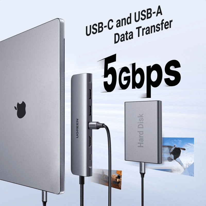 هاب USB-C یوگرین مدل 7-به-1 — تصویر ۶