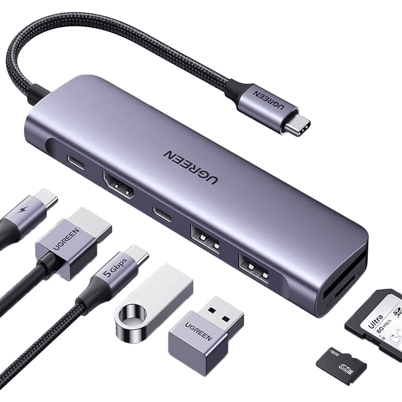 هاب USB-C یوگرین مدل 7-به-1 — تصویر ۷