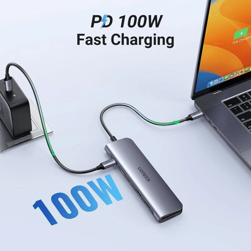 هاب USB-C یوگرین مدل 7-به-1 — تصویر ۳