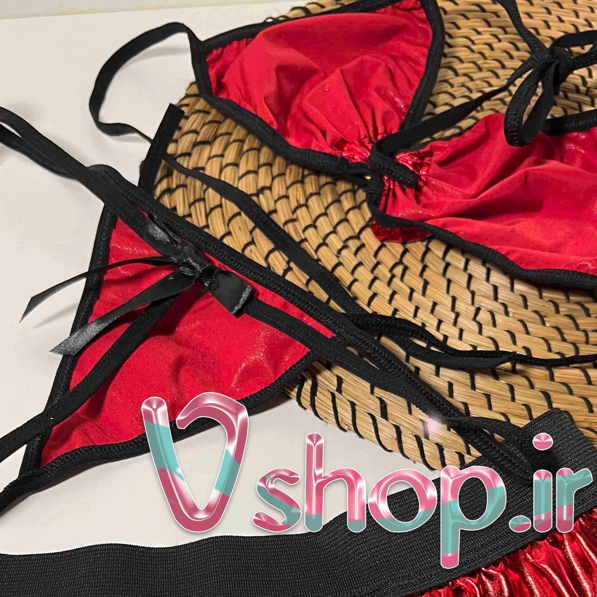 ست شورت سوتین و دامن شورتی لاتکس — تصویر ۶
