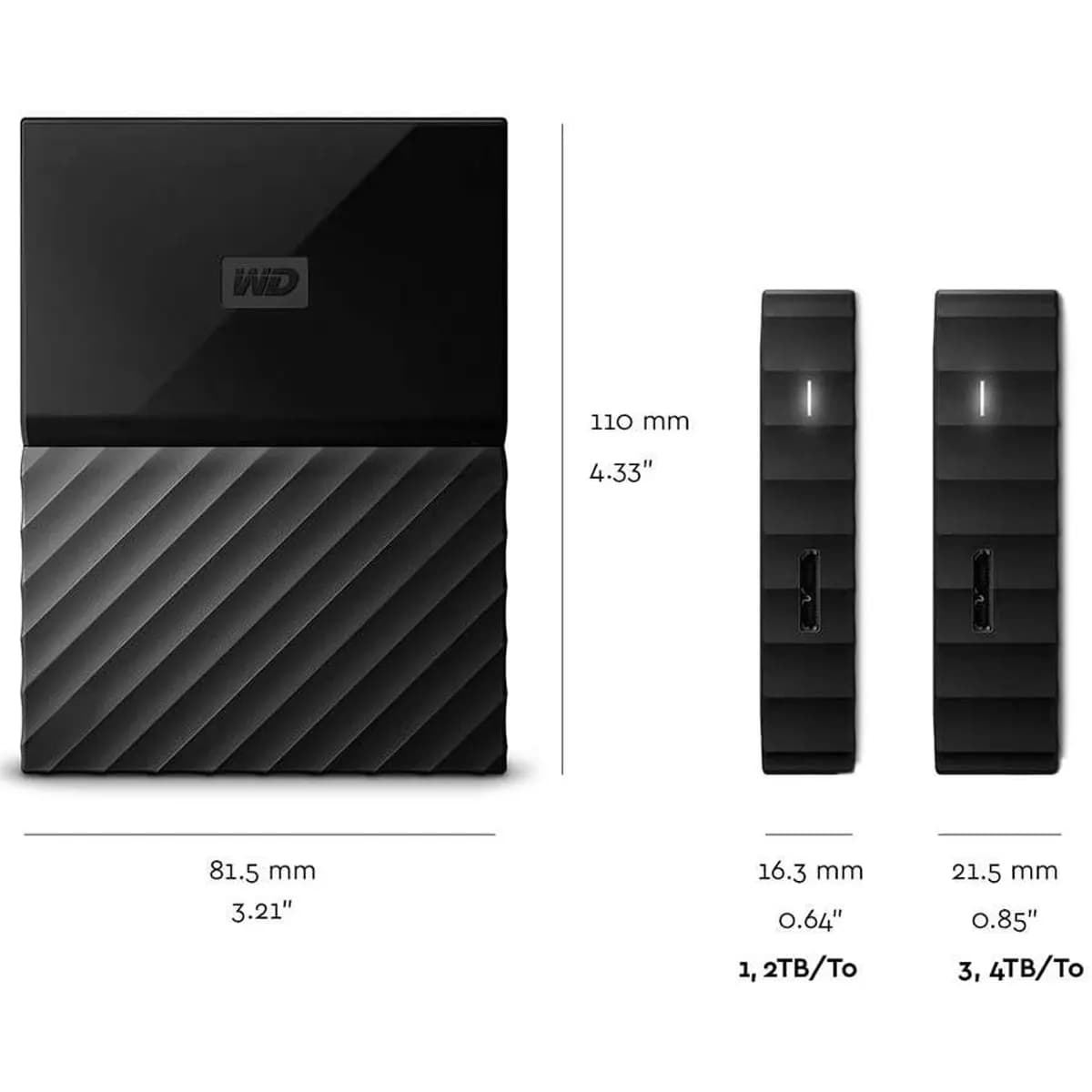 هارد اکسترنال وسترن دیجیتال 4 ترابایت WD 4TB My Passport Portable External Hard Drive USB 3.0 — تصویر ۳