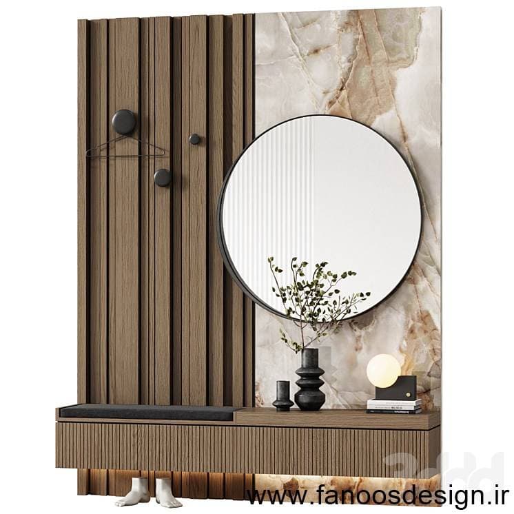 جاکفشی آینه دار کد 30156