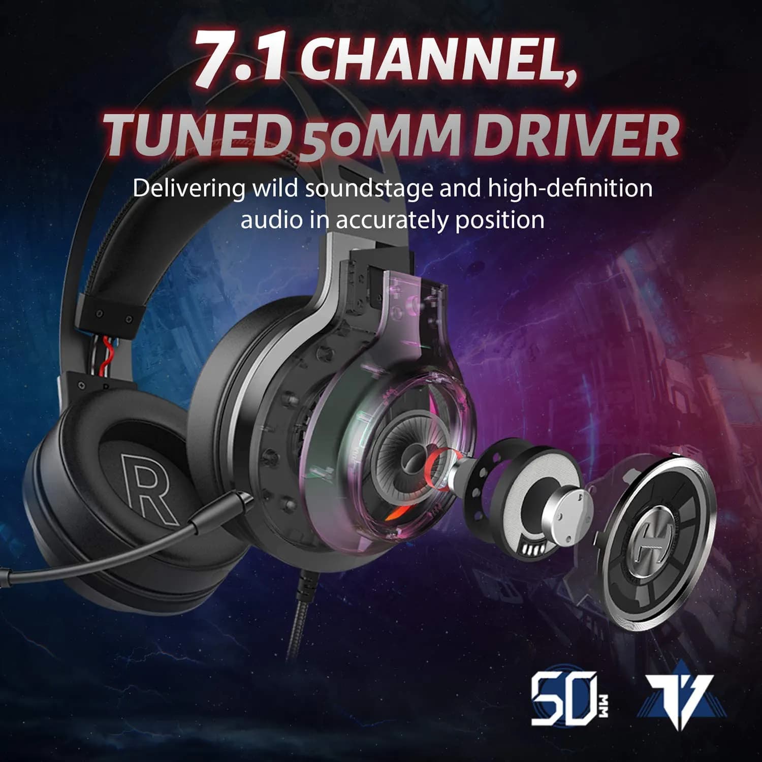 هدست گیمینگ ادیفایر مدل Edifier G4 TE Gaming Headset 7.1 Virtual Surround — تصویر ۳