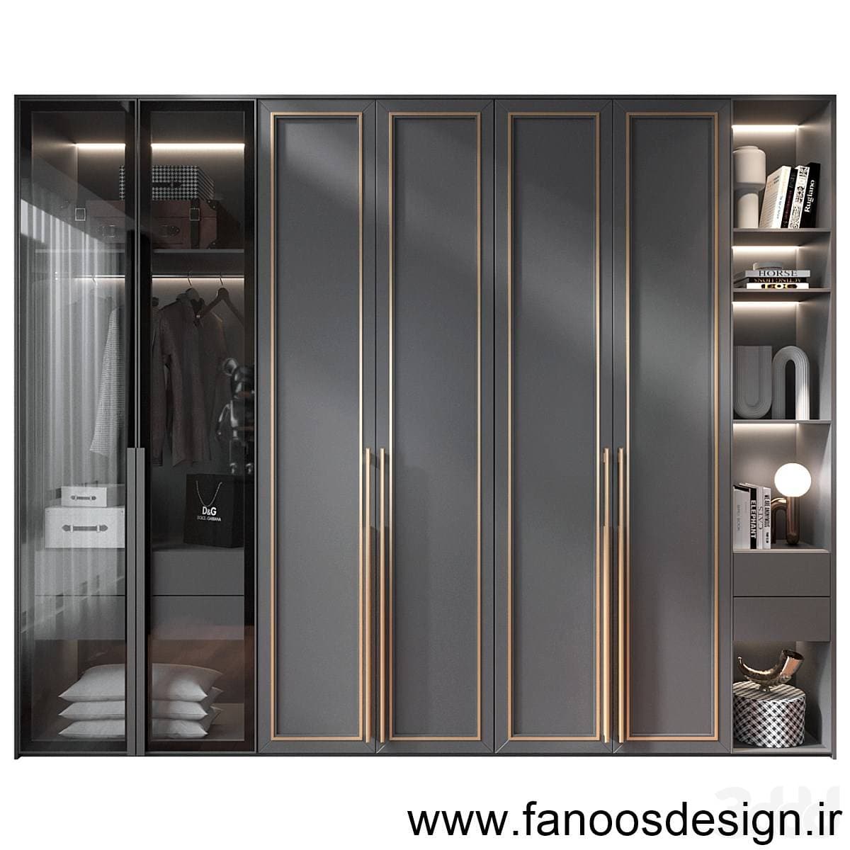 کمد دیواری نئو کلاسیک ابزار خورده کد 31027