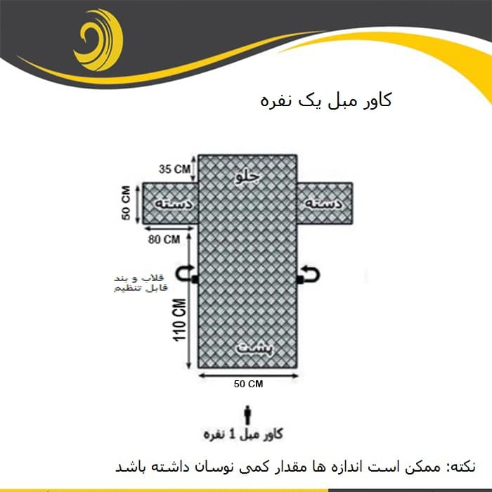 کاور مبل یک نفره مدل POPA11 — تصویر ۳