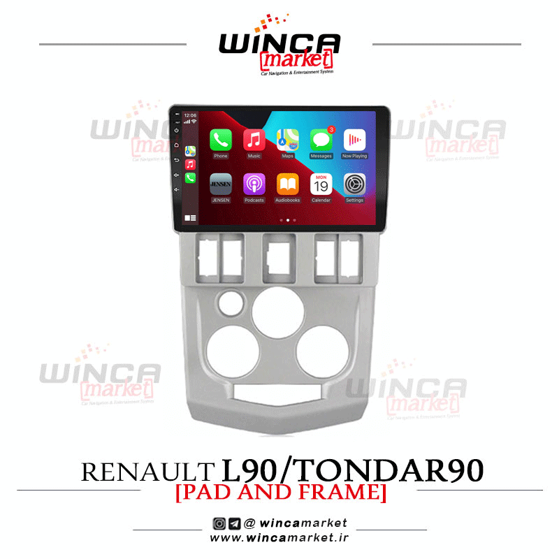 مانیتور ال L90/تندر 90 فابریک اندروید سری M200 اپل کارپلی