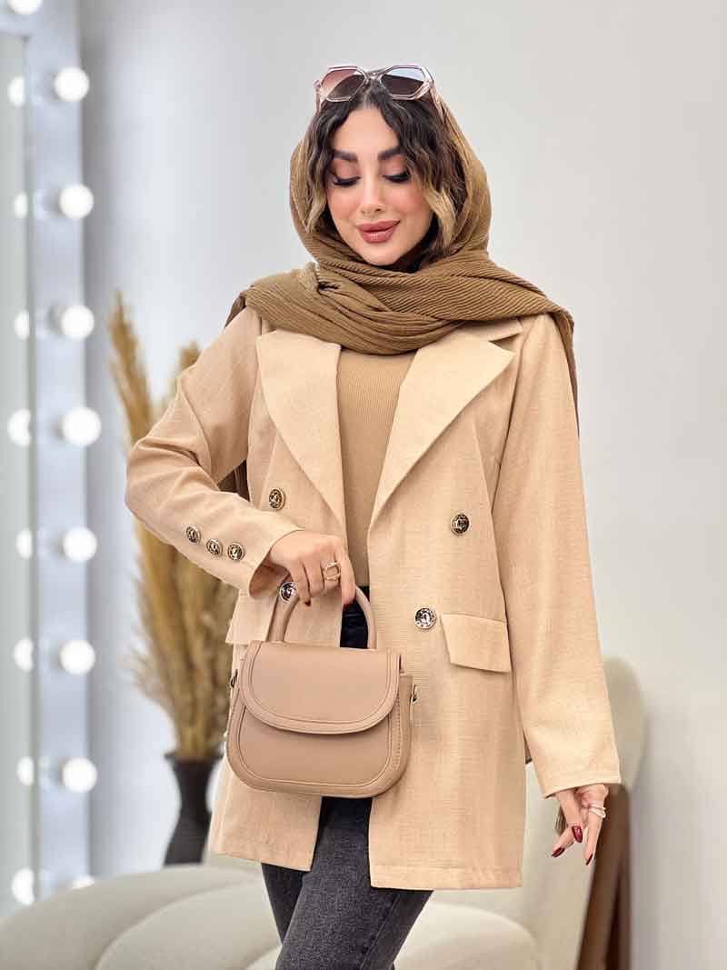 مانتو کتی شاین آستین سه دکمه کد 4639 — تصویر ۲