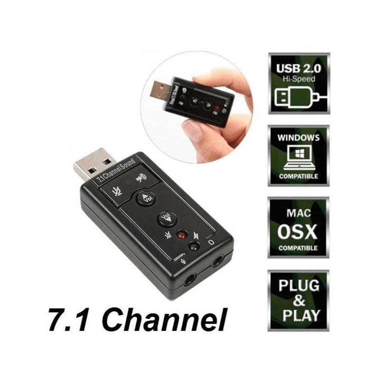 کارت صدا ولوم دار USB مدل 7.1 — تصویر ۴