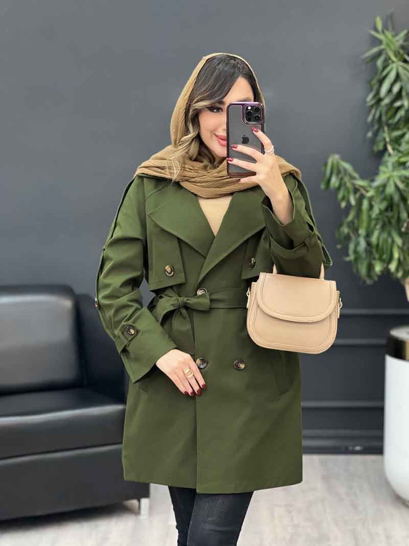 بارانی دو جیب ژیله دکمه دار کد 5386