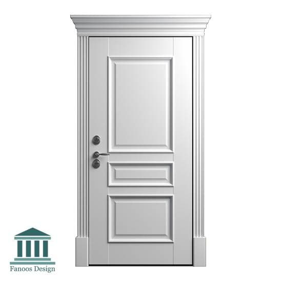 درب اتاق خواب نئو کلاسیک سه قاب چوبی کد 30955 — تصویر ۵