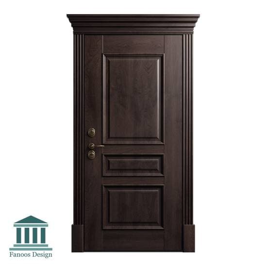 درب اتاق خواب نئو کلاسیک سه قاب چوبی کد 30955 — تصویر ۴